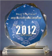 2012 Best in Arvada award for duct cleaning